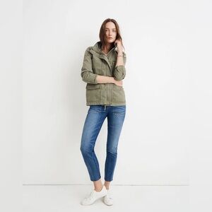 Madewell Women's Military Utility Jacket Green Military Style Size S Casual Fall